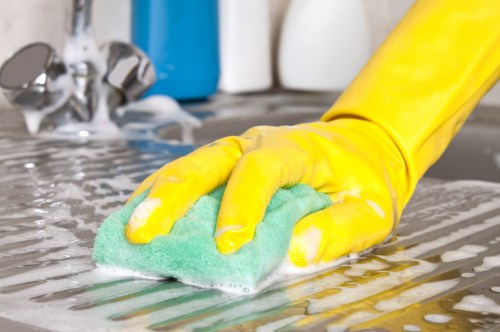 Experienced carpet cleaners in SE5 working on a home carpet