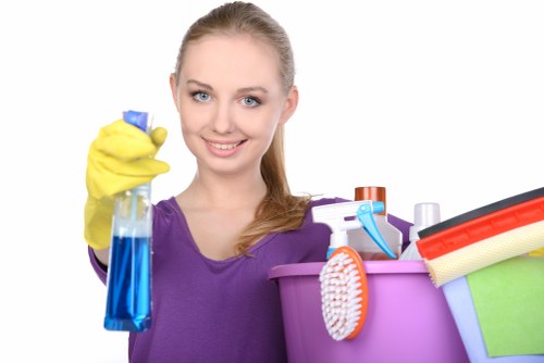 Local waste separation and recycling bins supporting carpet cleaning disposal
